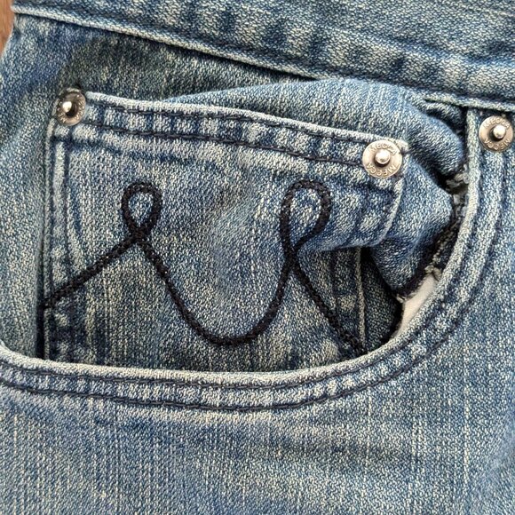 Y2K Baggy Embroidered Mecca Jeans - Size 36x32 - Picture 7 of 7